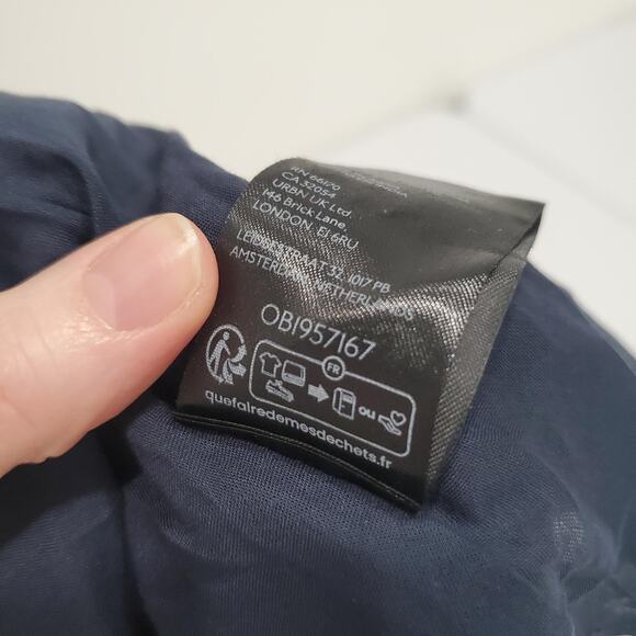 Anthropologie Skirt Womens Small Navy Floral Ruffle Tiered Smocked Fairy Grunge - Picture 8 of 9